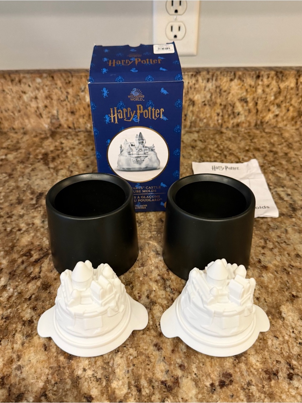 Harry Potter Silicone Cocktail Ice Cube Molds Hogwarts Castle William Sonoma
